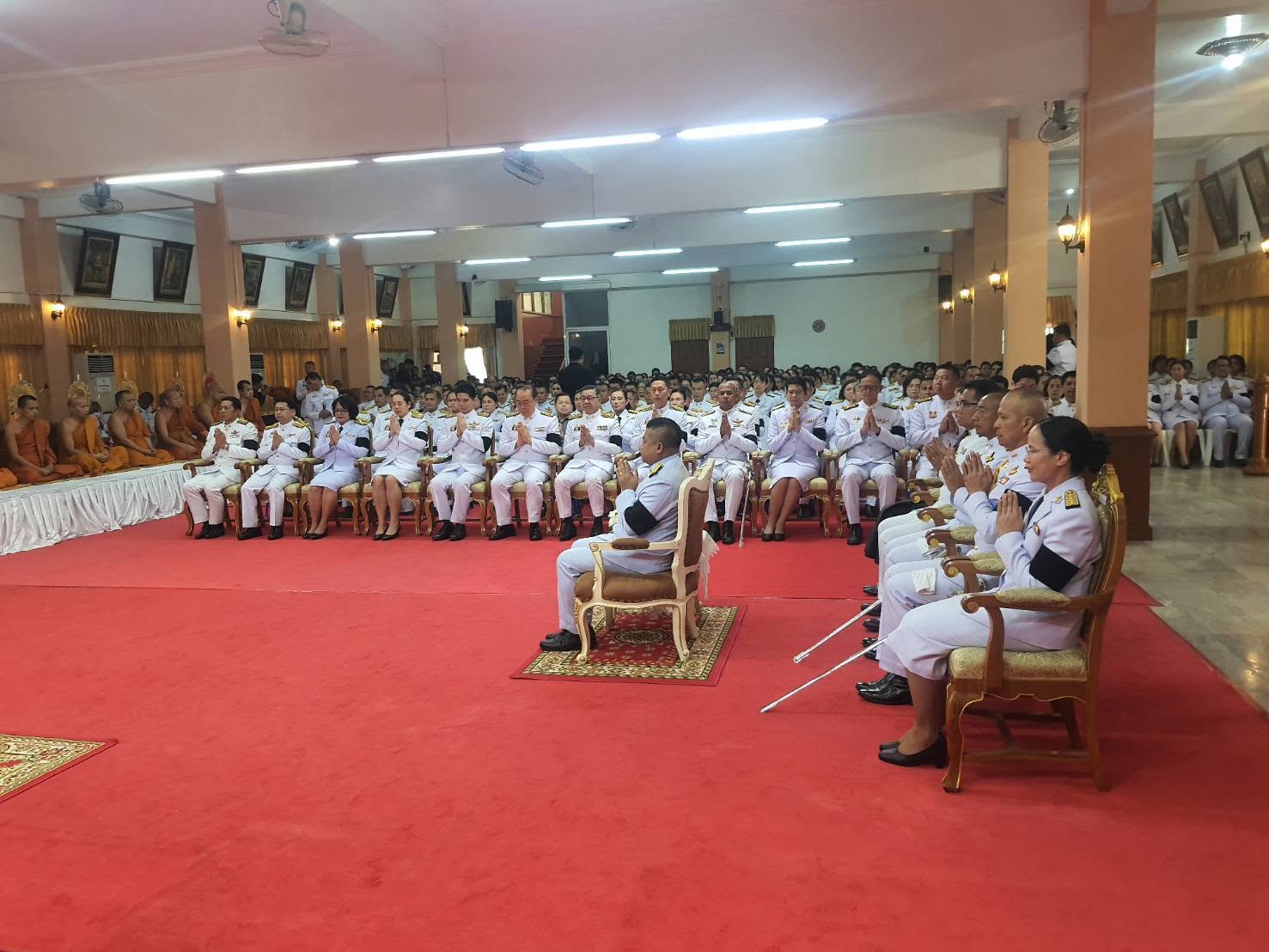 ร่วมพิธีบำเพ็ญกุศลในวาระครบ๑๕วัน(ปัณรสมวาร)เพื่อถวายเป็นพระราชกุศลแด่สมเด็จพระเจ้าลูกเธอ เจ้าฟ้าพัชรกิติยาภา นเรนทิราเทพยวดี กรมหลวงราชสาริณีสิริพัชร มหาวัชรราชธิดา